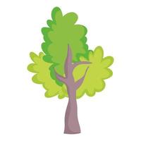 tree greenery foliage nature isolated icon on white background vector