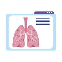 online doctor, website consultant content disease respiratory medical covid 19, flat style icon vector