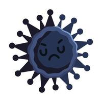 covid 19 coronavirus virus pandémico icono de peligro de dibujos animados vector