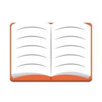 libro abierto leer educación en el hogar icono de estilo plano vector