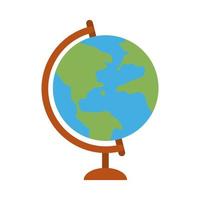 school globe geography map home education flat style icon vector