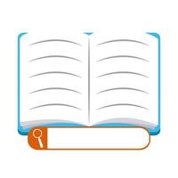 open book search website home education flat style icon vector