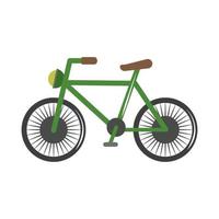 icono de estilo plano recreativo de transporte de vehículos de bicicleta vector