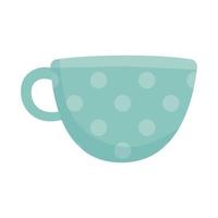 coffee cup ceramic utensil isolated icon white background vector