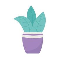 Decoración de plantas en maceta icono aislado fondo blanco. vector