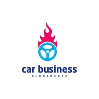 Car fire logo vector template, Creative Car logo design concepts