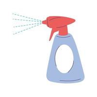 spray bottle cleaning equipment isolated icon on white background vector