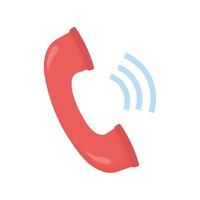 telephone call service support isolated icon on white background vector