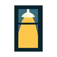 window and lamp light isolated icon on white background vector