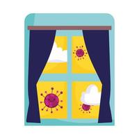 Window and outside Covid 19 virus vector design