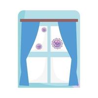 Window and outside Covid 19 virus vector design