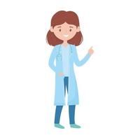 Isolated woman doctor vector design