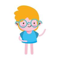 Isolated avatar boy with glasses vector design