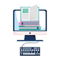 Isolated ebooks and computer vector design