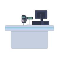 Counter with cash register vector design