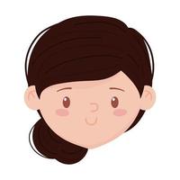 Isolated avatar woman head vector design