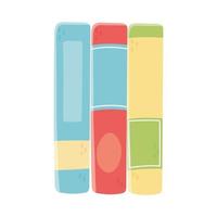 Isolated education books vector design