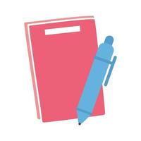 Isolated pen and notebook vector design