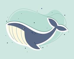 whale animal sea vector
