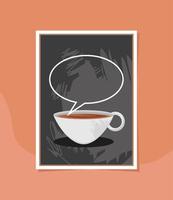 coffee in chalkboard vector