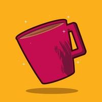 coffee in mug vector