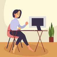 freelance online working vector