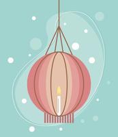 decorative lantern light vector