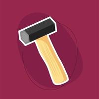 hammer tool icon vector