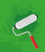 paint roller color vector