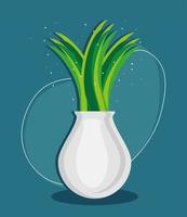 planta en florero vector