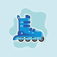 roller skate recreation vector