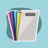 paper filing folder vector