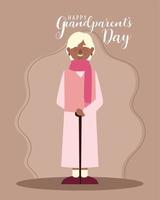 happy grandparents day celebration vector