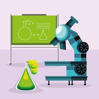 school science microscope vector