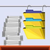 file paperwork office folders archive vector