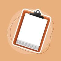 office clipboard with paper vector