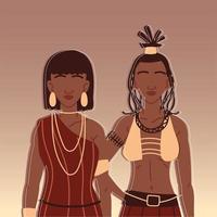 portrait aboriginal women vector