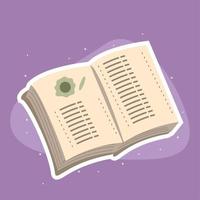 open book learn vector