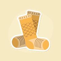 socks in knitting yarn vector