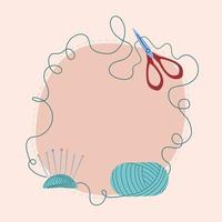 herramientas para tejer vector