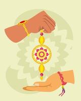 hands with bracelet vector