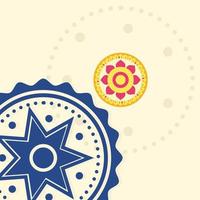 two mandalas flowers decoration vector