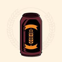 beer can drink vector