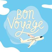 airplane bon voyage tourism vector