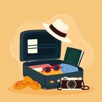 objects of travel tourism vector