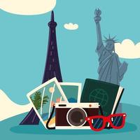 travel vacations around world vector