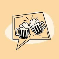 cheers beer glass vector