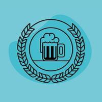 beer celebration emblem vector