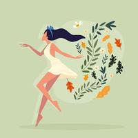 woman wellbeing concept vector