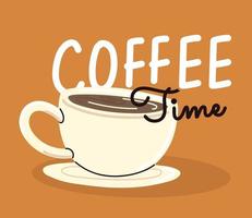 coffee time card vector
